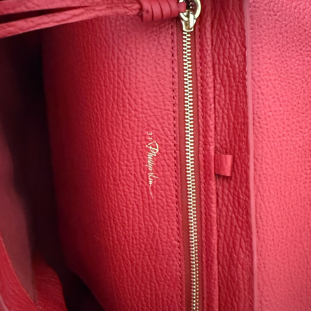 SOLD- 3.1 Phillip Lim Pashli Medium Satchel Red Pebbled Leather Crossbody Bag - Picture 7 of 11